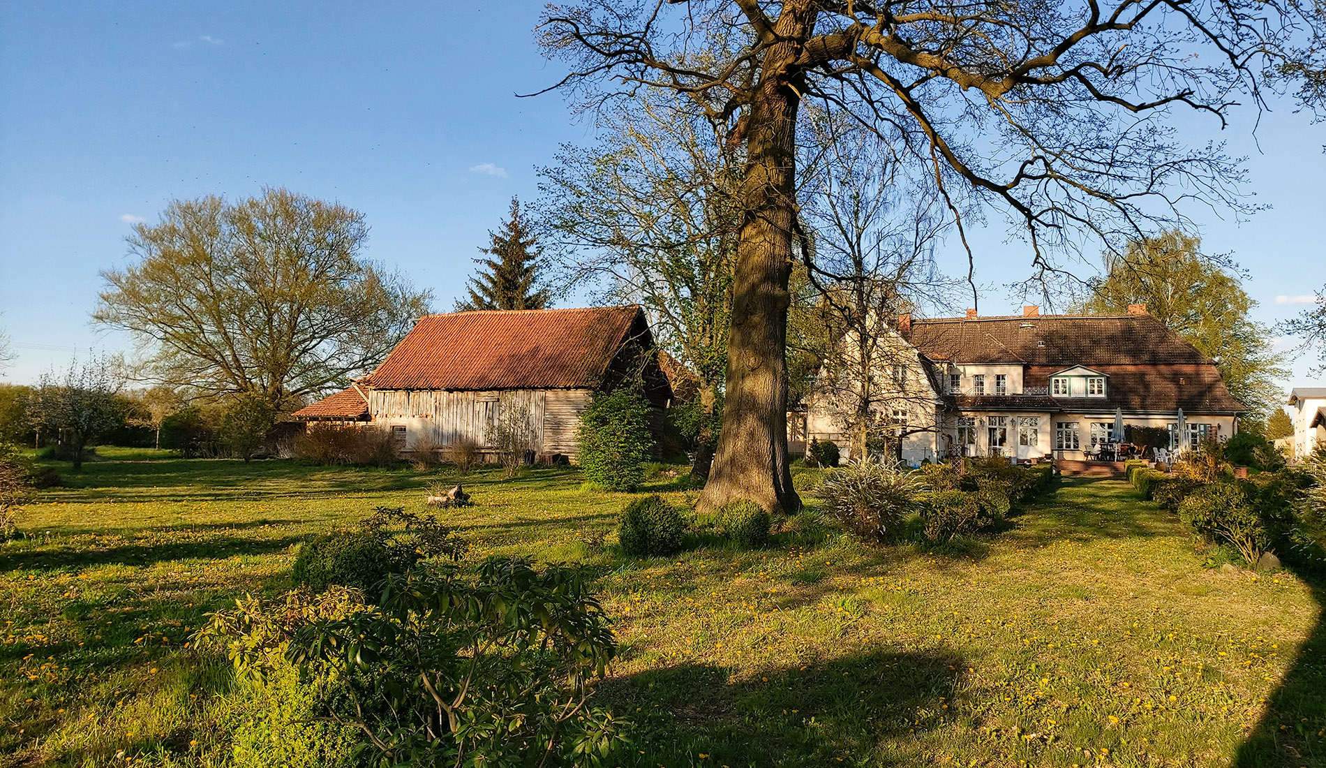 Blick auf das Gutshaus / Herrenhaus vom Park aus  Noll Immobilien Makler, Prignitz